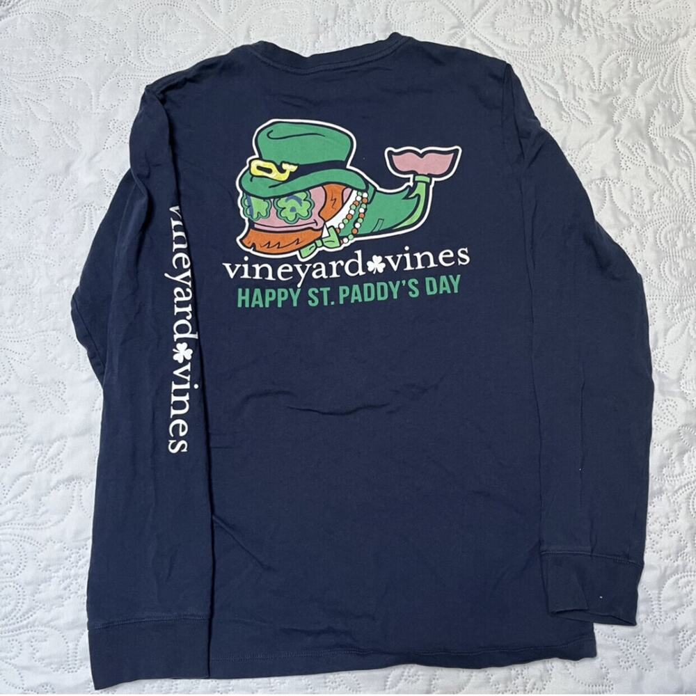Vineyard Vines Leprechaun Whale Graphic Tee Size 16 - Picture 5 of 8